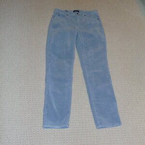 TALBOTS GRAY CORDUROY HIGH RISE STRAIGHT LEG CURVY PANTS - SIZE 6
